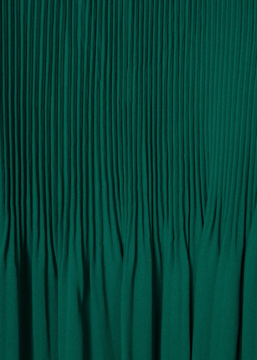 Paul Smith Lady's Dark Green Pleated Peplum Top