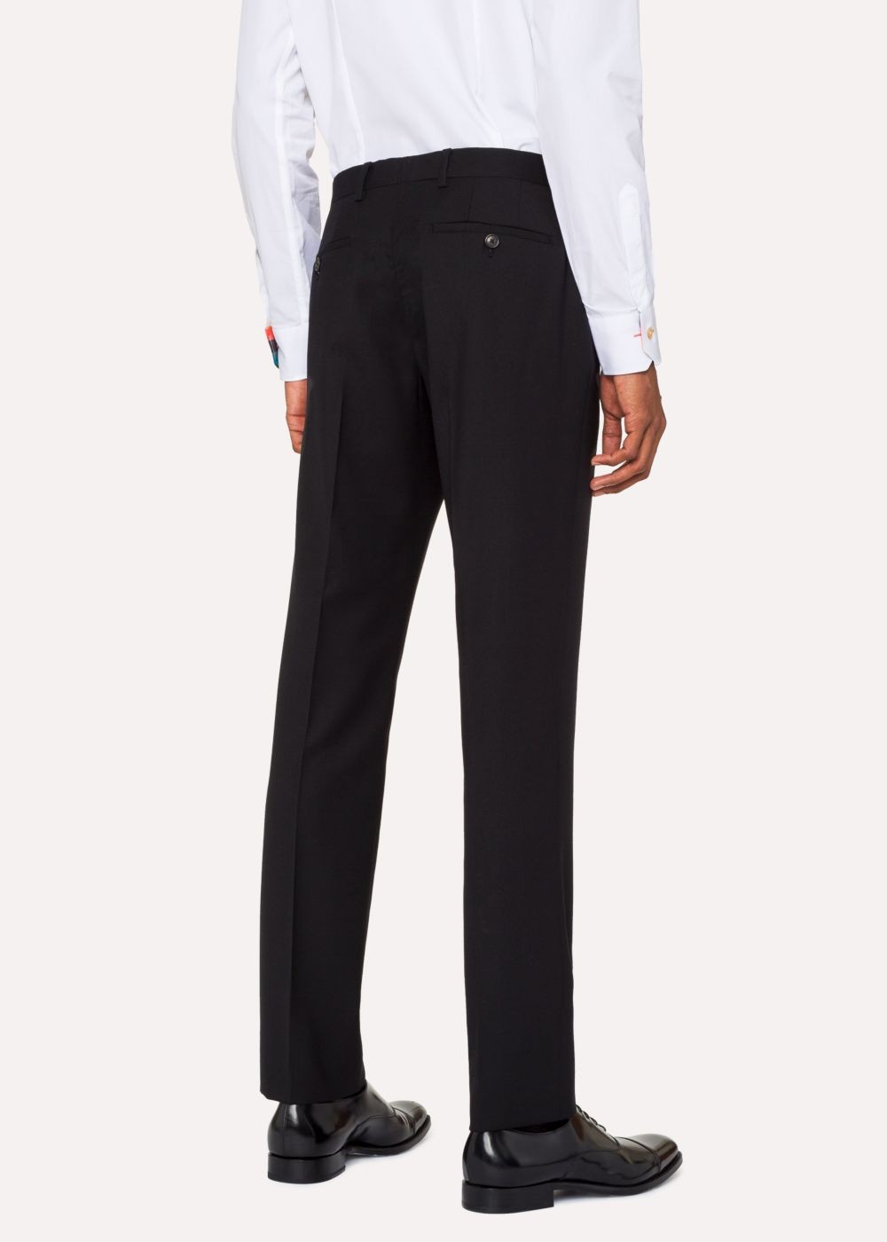 Paul Smith Mens's Slim-Fit Black Wool 'a Suit To Travel In' Pants