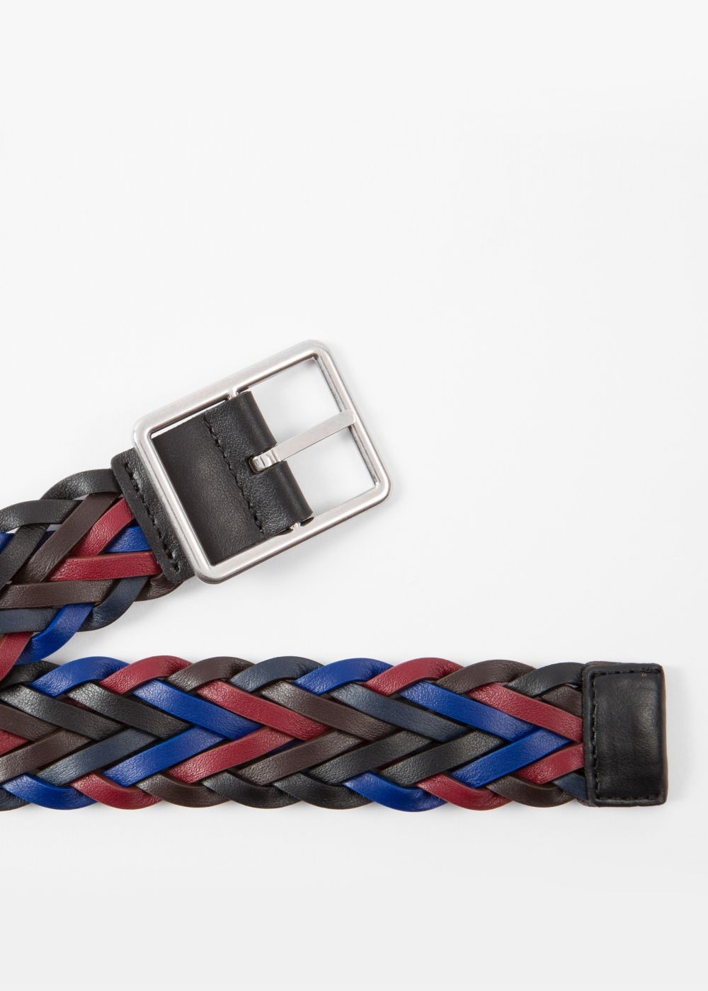 Paul Smith Mens's Reversible Plaited Leather Belt