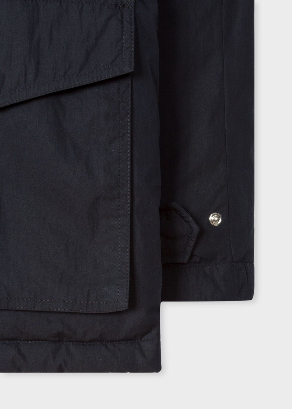 Paul Smith Men's Navy Quilted Parka With Faux Fur Hood Detail Clothing
