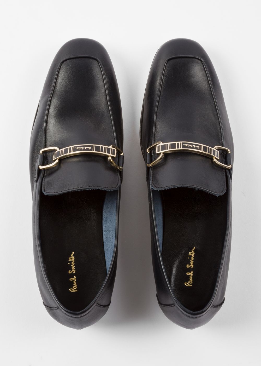 Paul Smith Women's Dark Navy Leather 'grover' Loafers Shoe