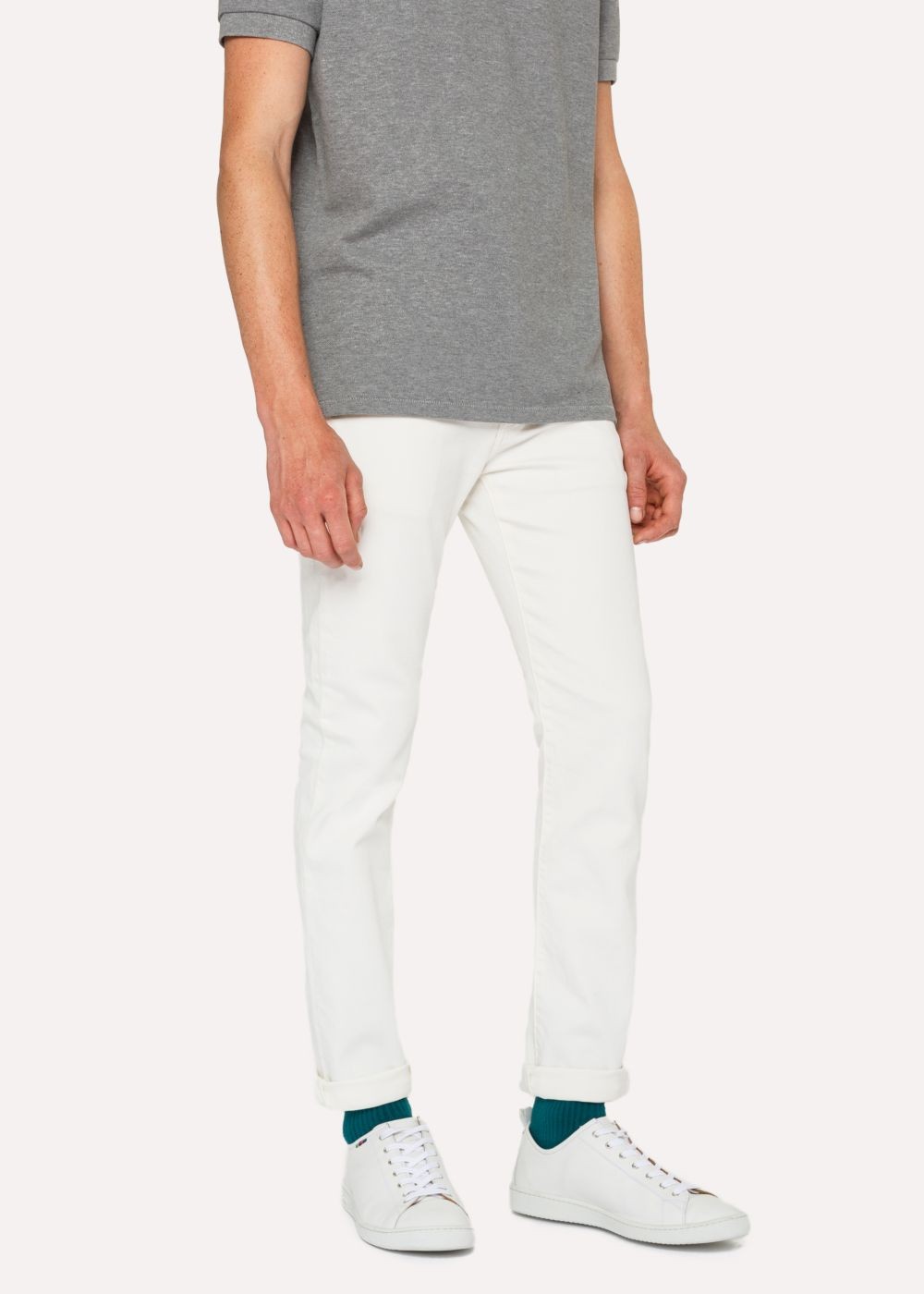Paul Smith Mens's Slim-Fit White Jeans