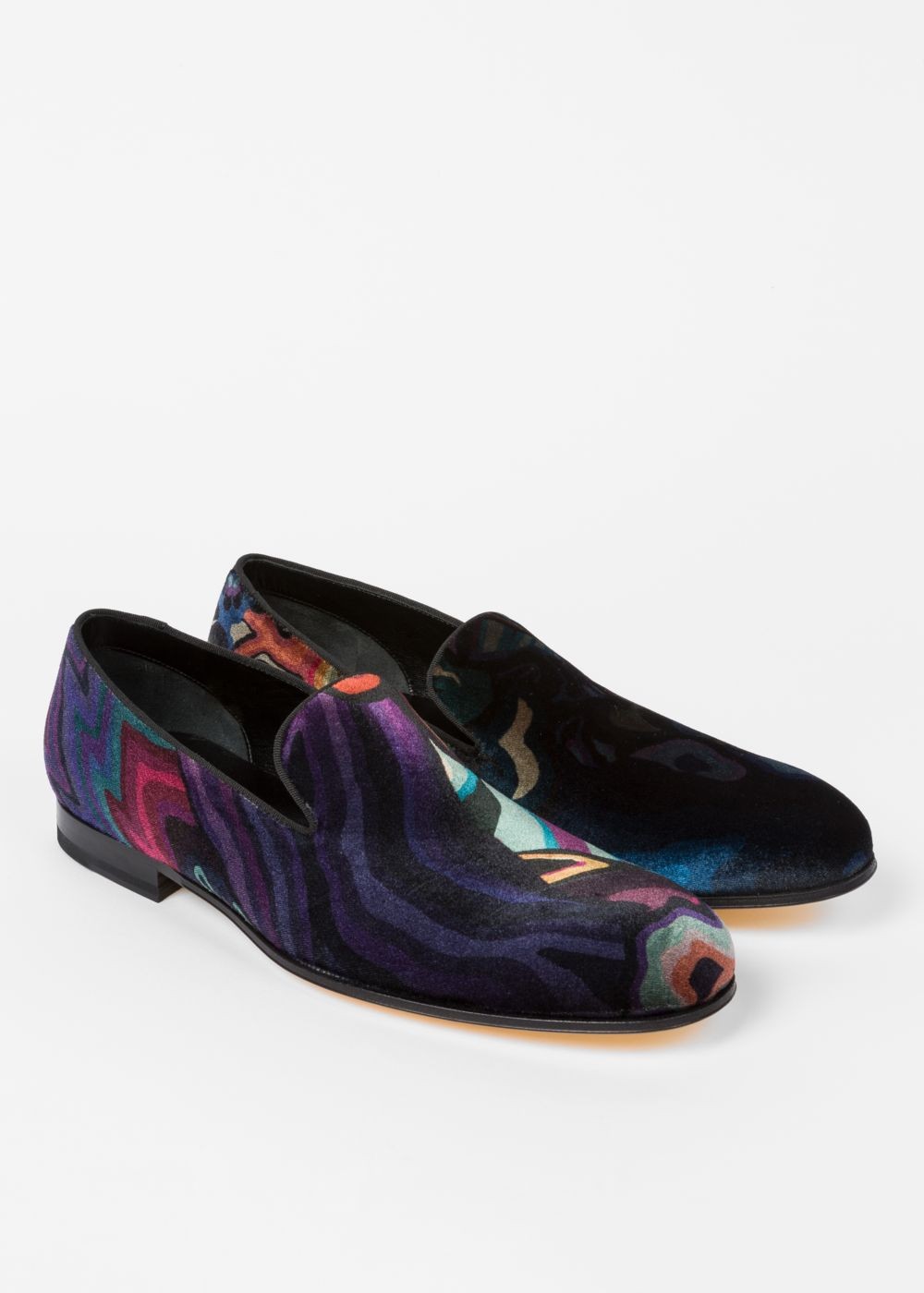 Paul Smith Men's Velvet 'dreamer' Print 'rudyard' Loafers Sneakers