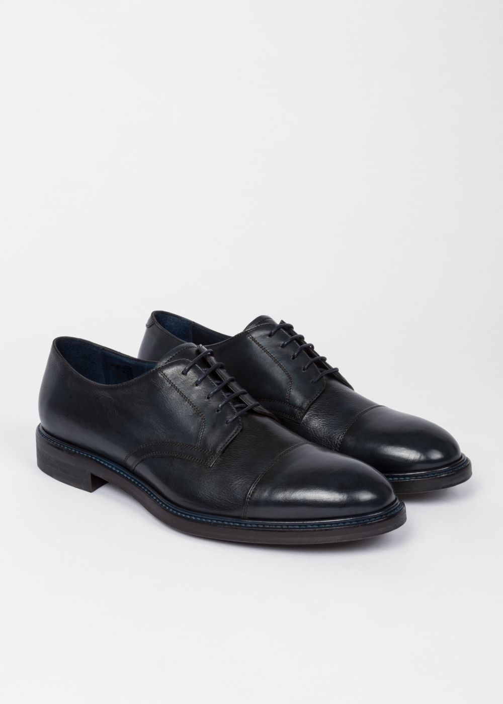 Paul Smith Mens's Dark Navy Leather 'rosen' Derby Sneakers