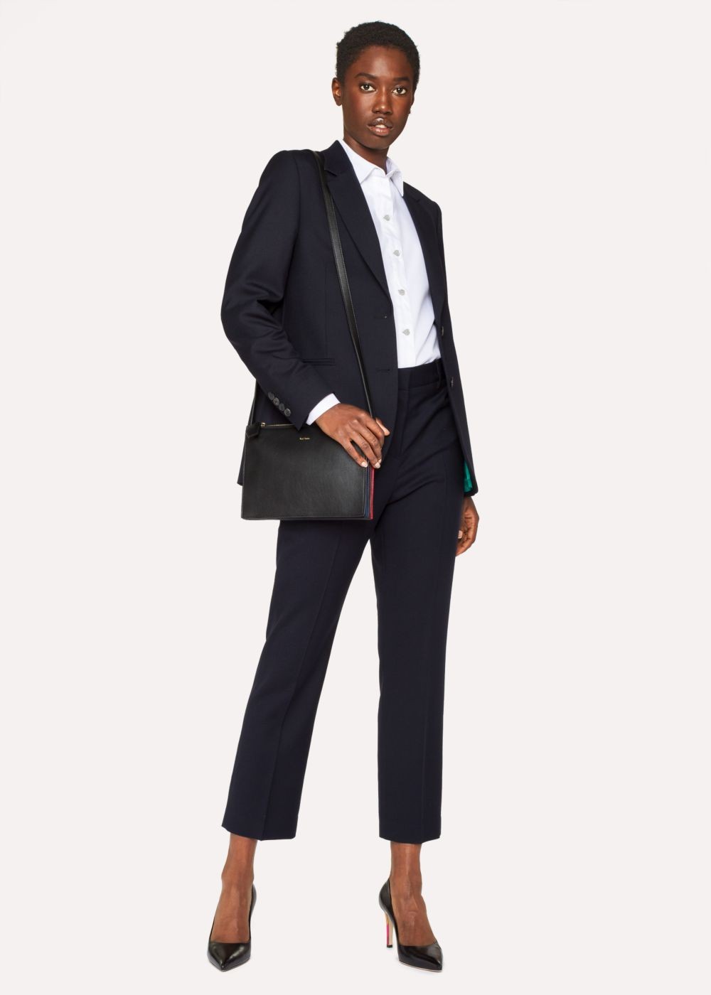 Paul Smith Women's Black And Red 'concertina' Cross-Body HandBags