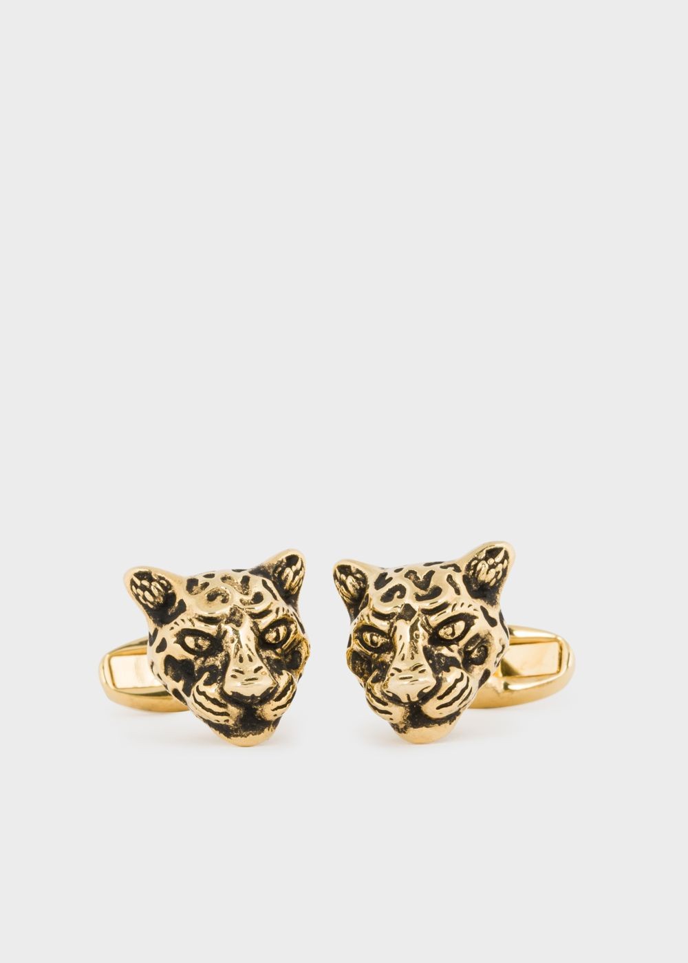 Paul Smith Men's Gold 'leopard Head' Cufflinks Accessories