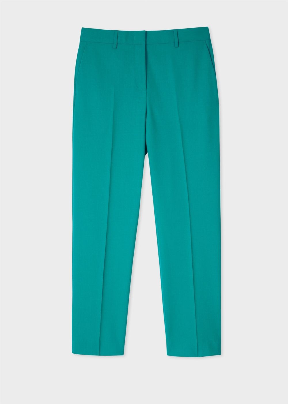 Paul Smith Women's Slim-Fit Turquoise Wool-Blend Pants
