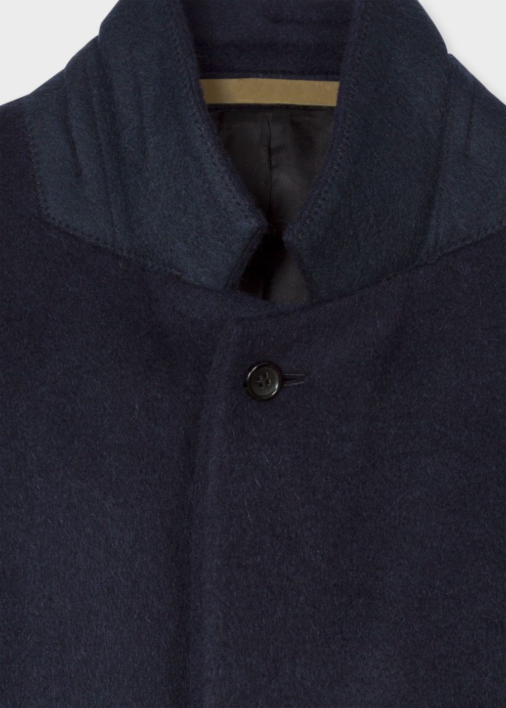 Paul Smith Mens's Dark Navy Alpaca-Wool Blend Overcoat
