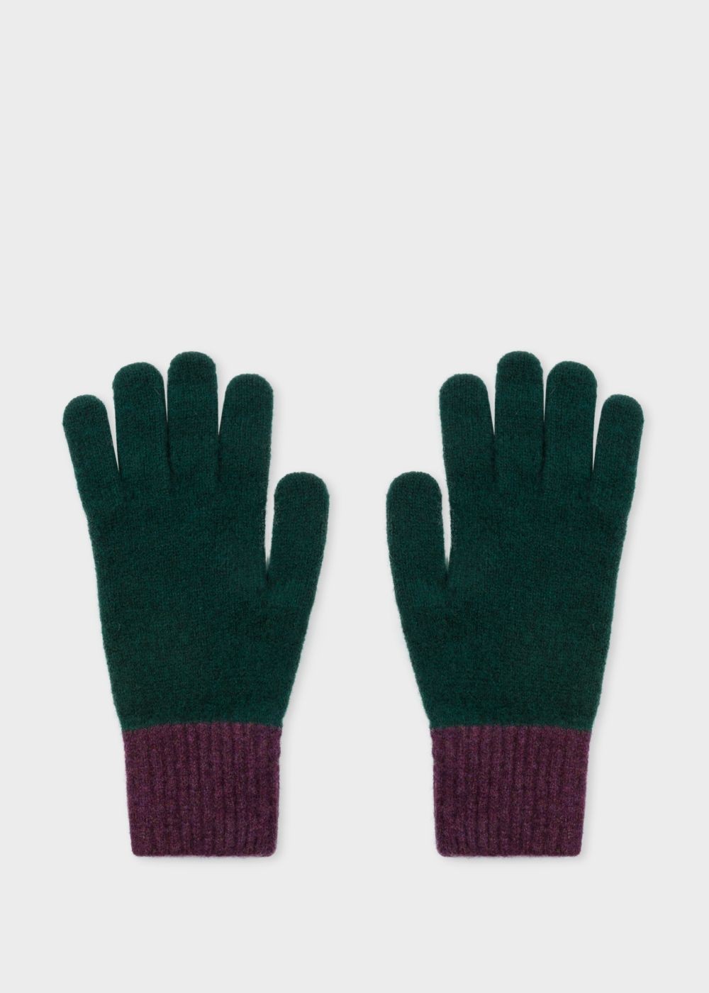 Paul Smith Women's Dark Green Wool Knitted Gloves