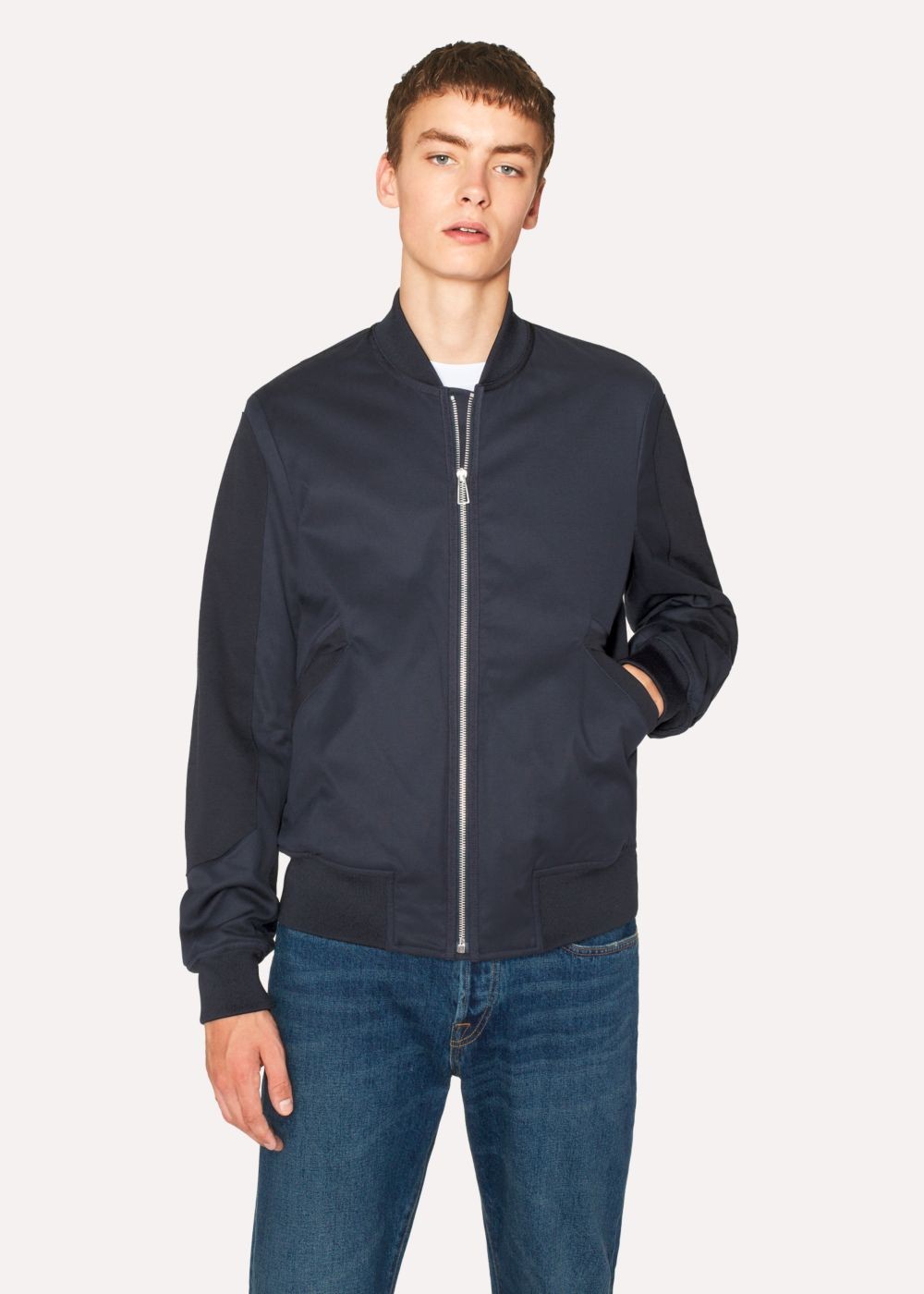 Paul Smith Men's Navy Cotton-Blend Bomber Coats
