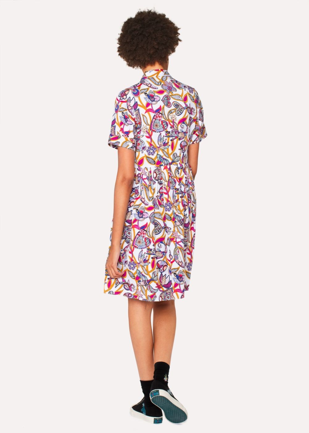 Paul Smith Women's White 'karami Collage' Print Shirts Dress