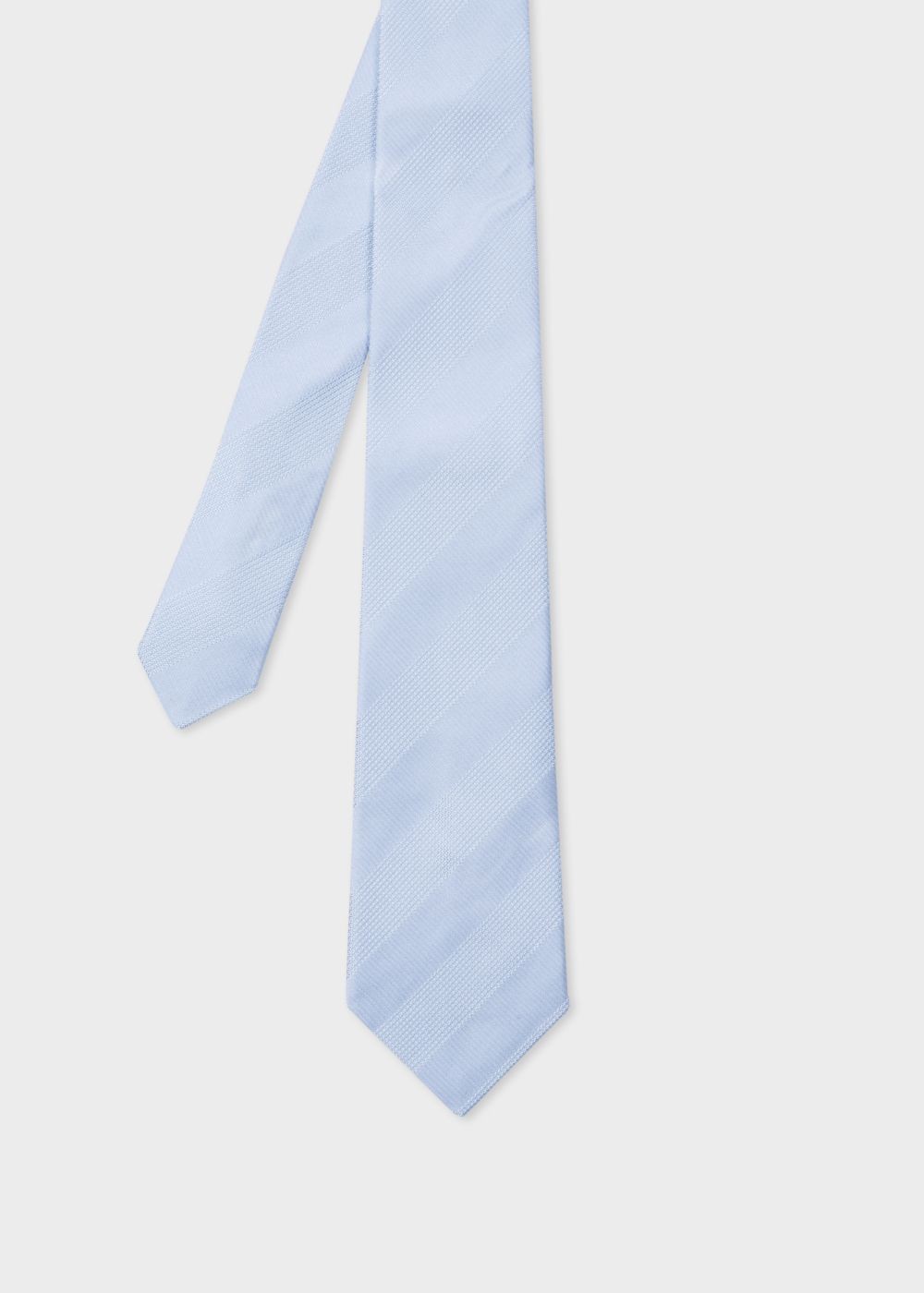Paul Smith Men's Sky Blue Diagonal Textured-Stripe Silk Tie