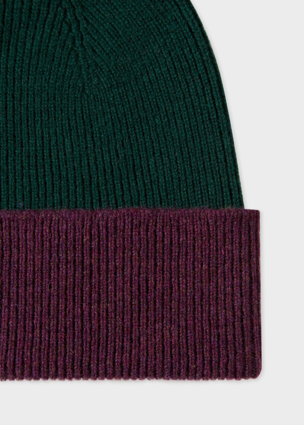 Paul Smith Womens's Dark Green And Damson Pom-Pom Wool Hats