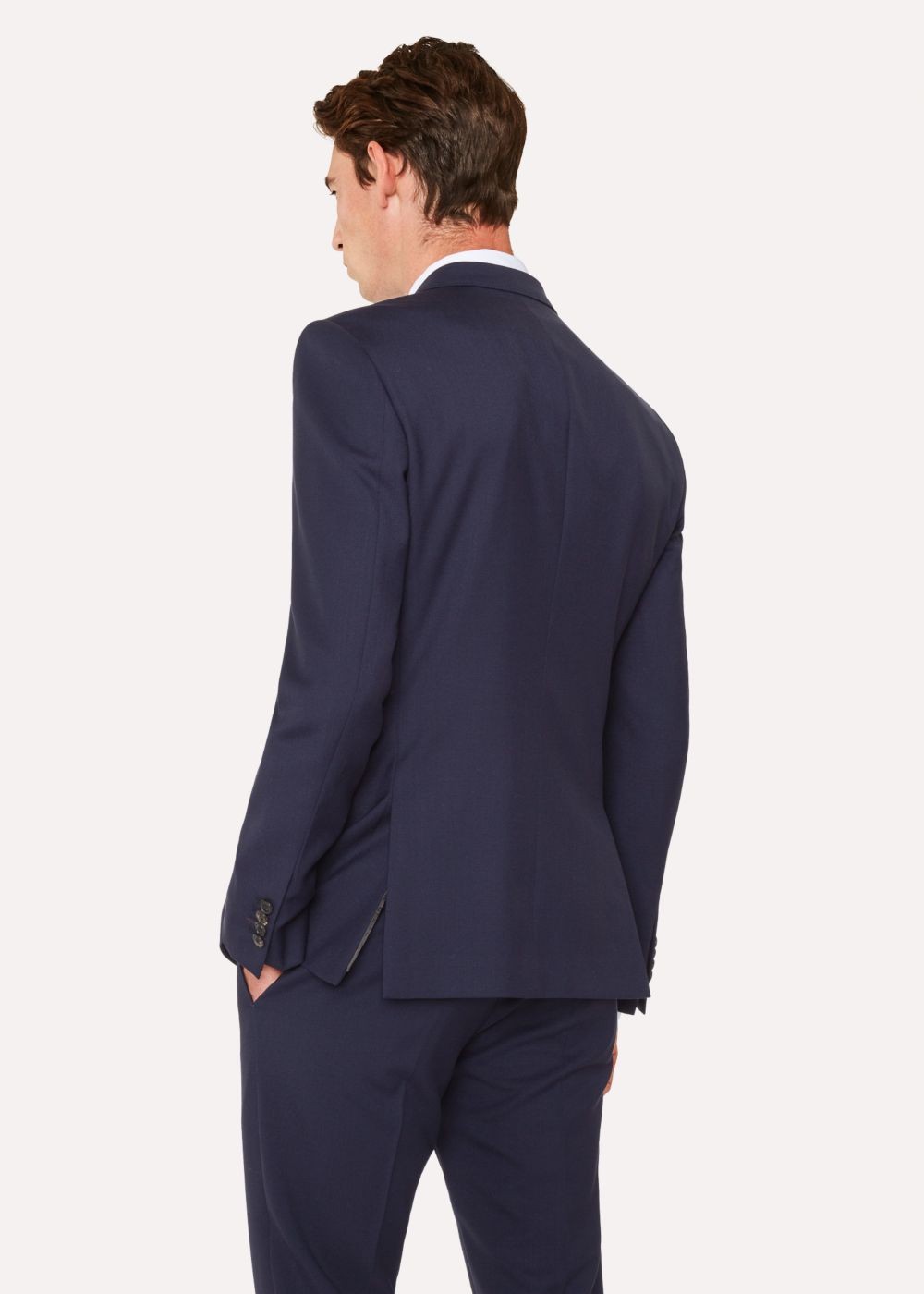 Paul Smith Mens's Slim-Fit Light Navy Wool 'a Suit To Travel In'