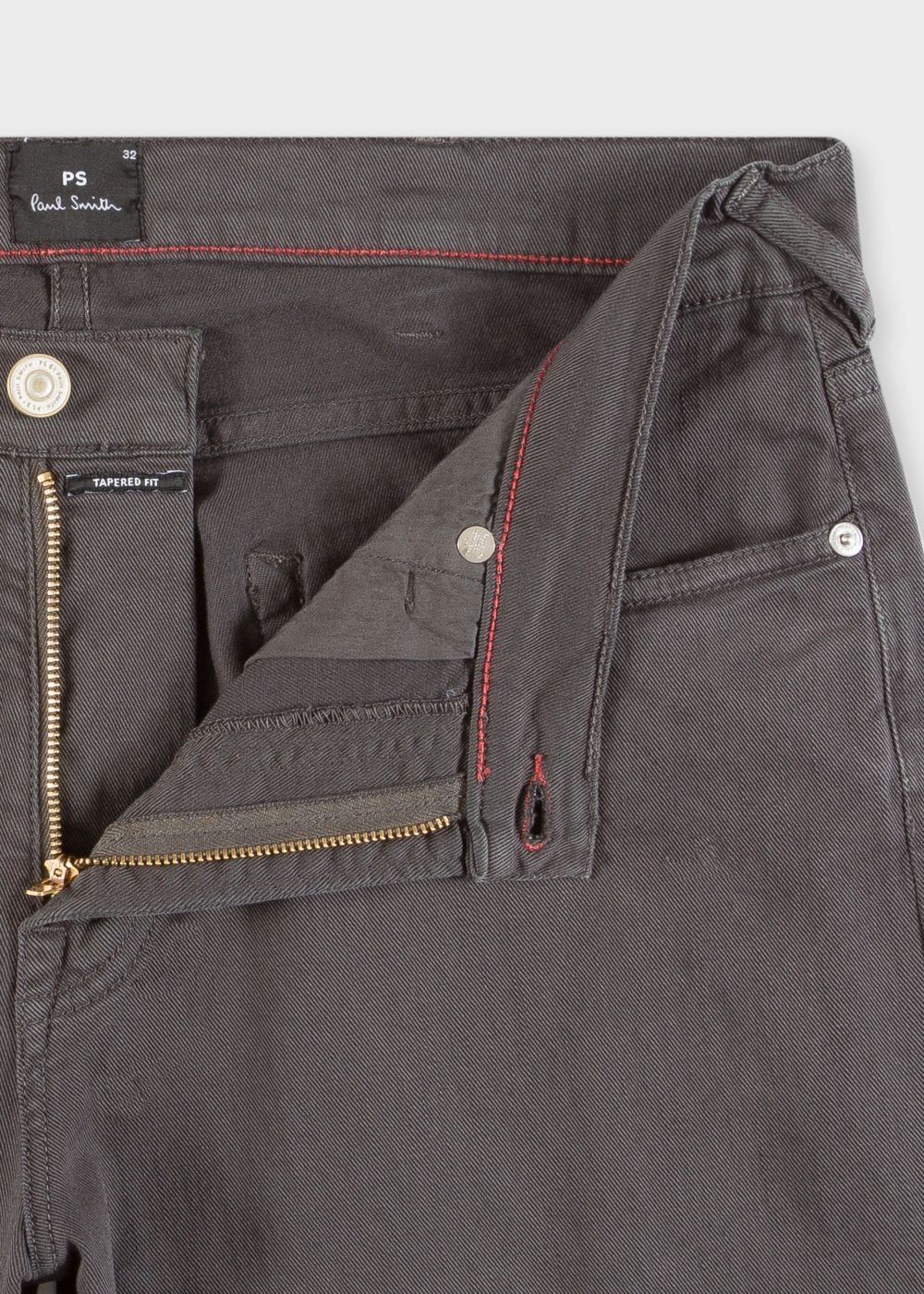 Paul Smith Men's Tapered-Fit Grey Garment-Dye Jeans
