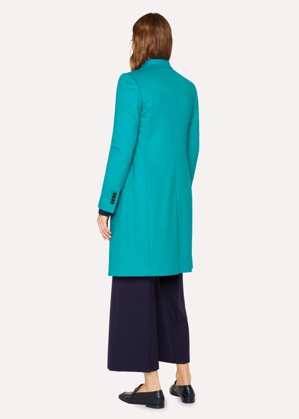 Paul Smith Womens's Turquoise Wool And Cashmere-Blend Epsom Jacket