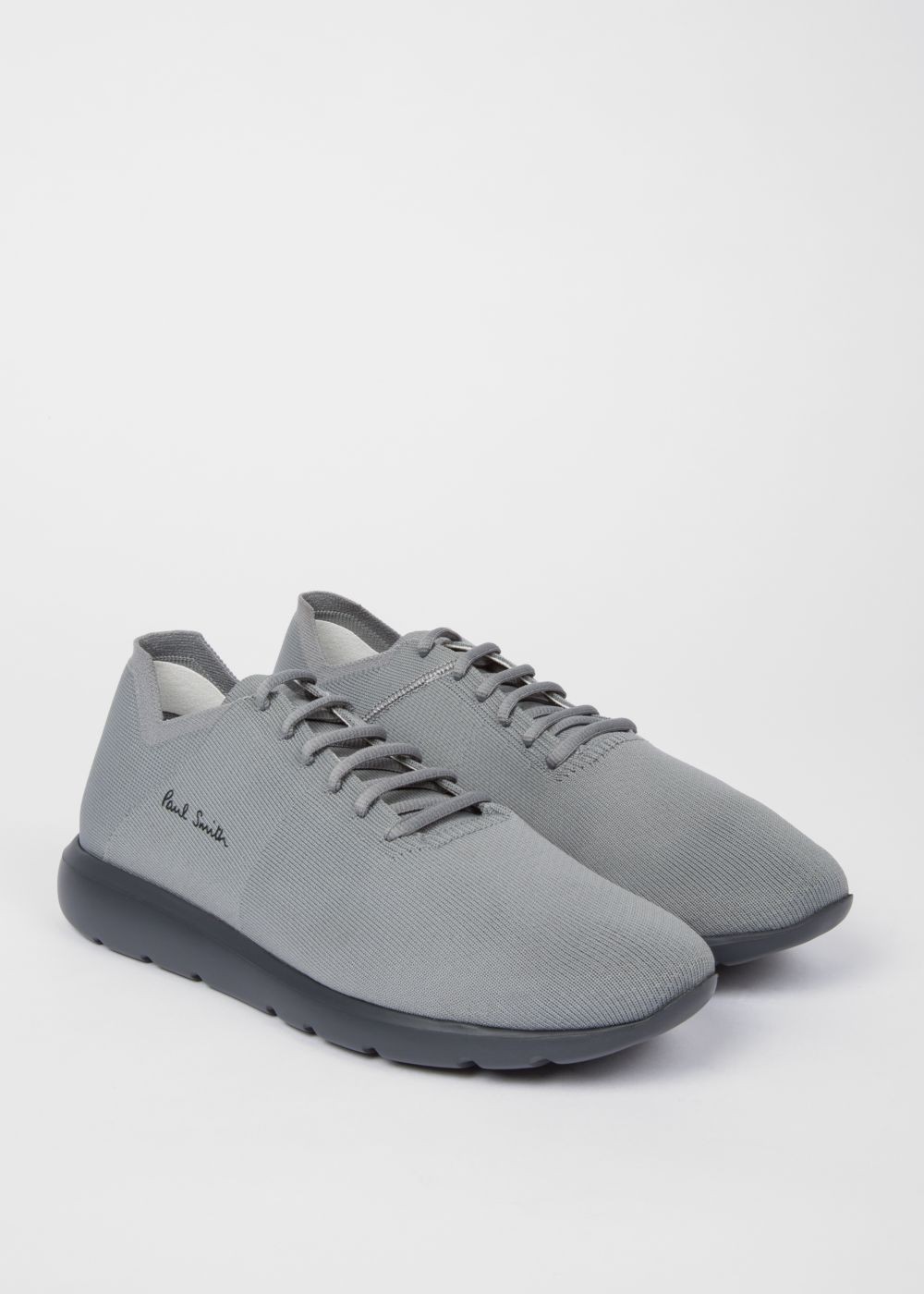 Paul Smith Mens's Grey 'gear' Knitted Trainers