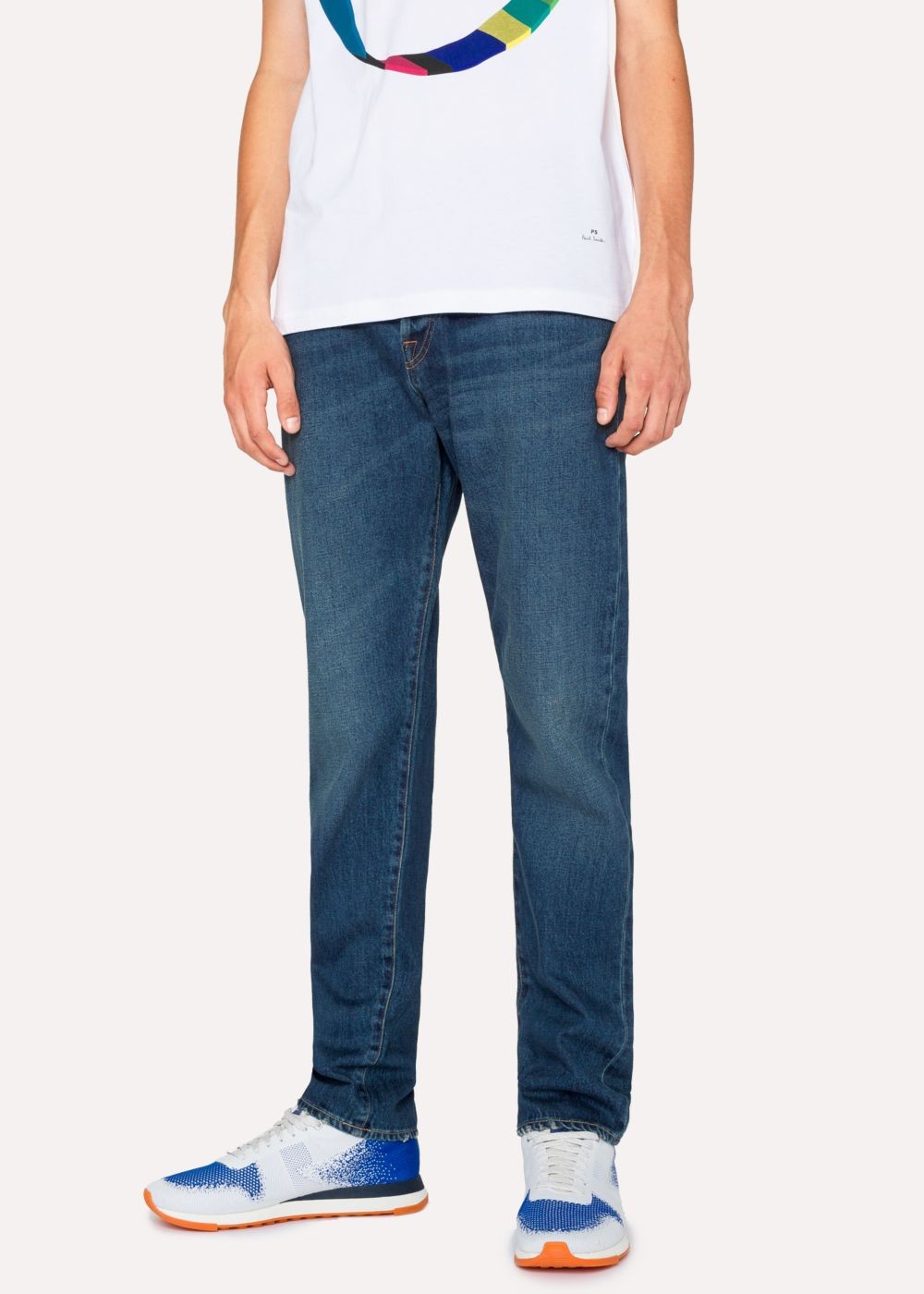 Paul Smith Mens's Classic-Fit Dark Wash .5Oz 'rigid Western Twill' Jeans