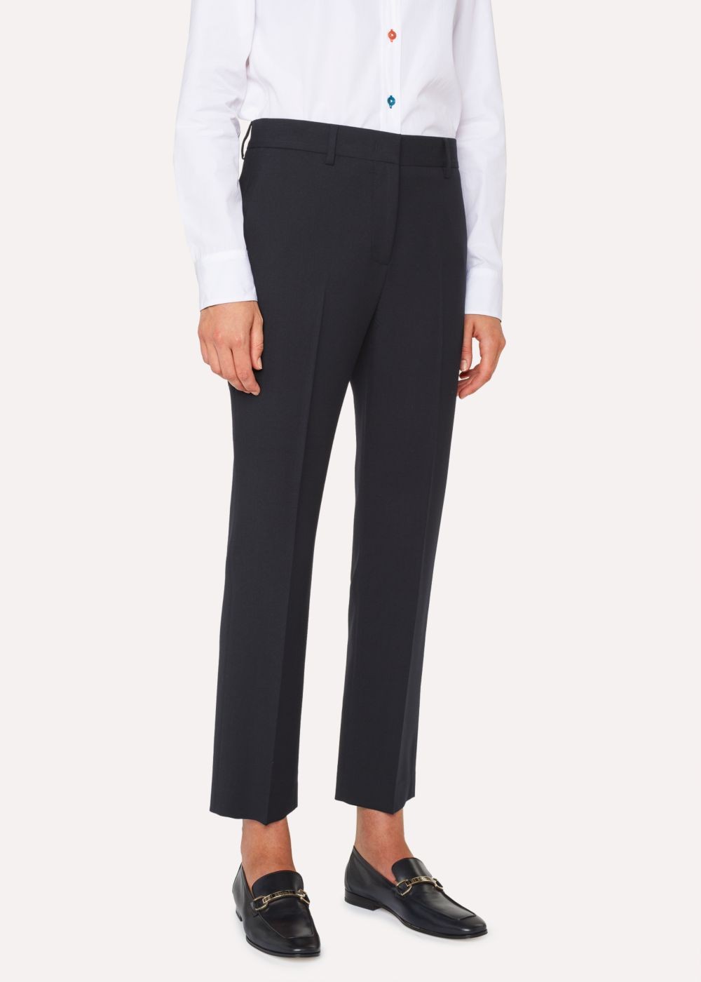 Paul Smith A Suit To Travel In - Womens's Slim-Fit Navy Wool Pants