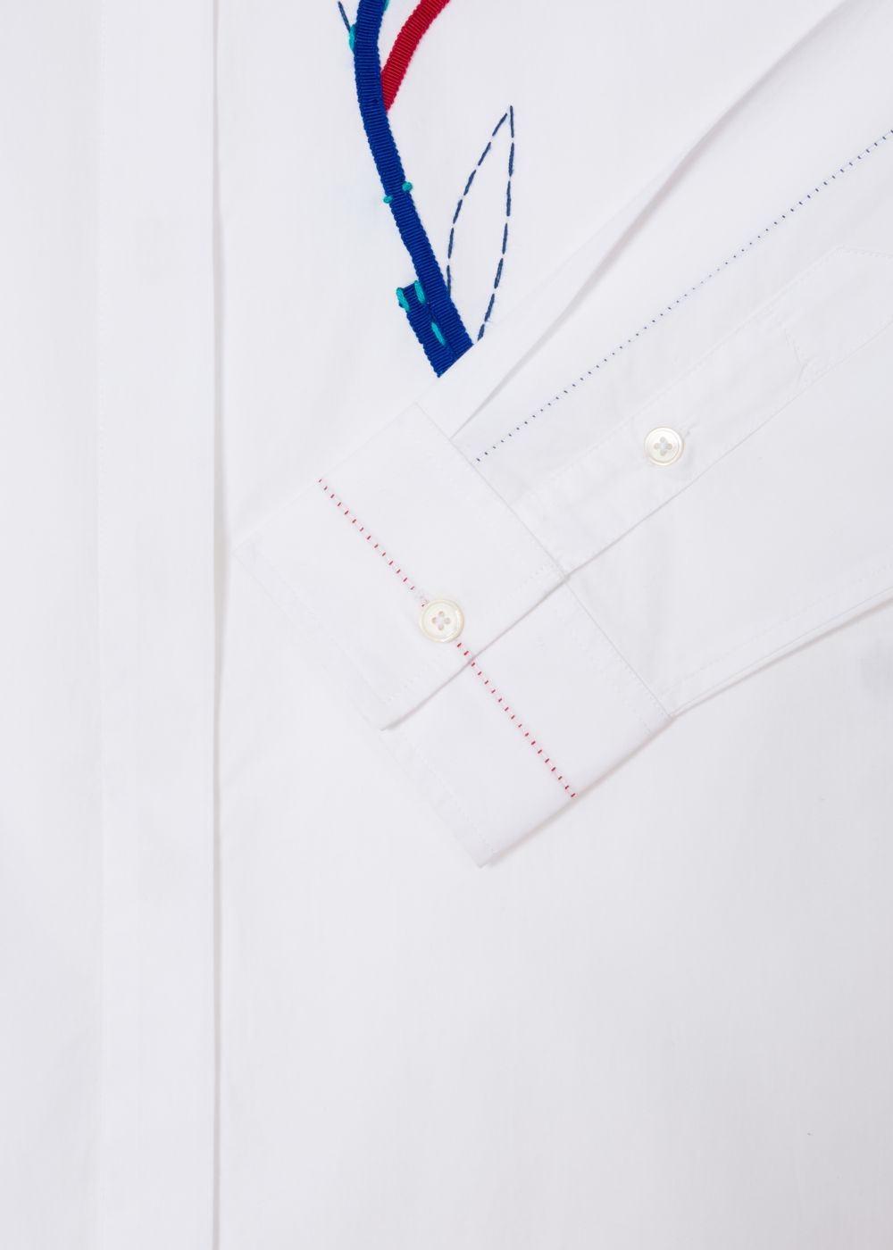Paul Smith Lady's White Cotton TShirt With Ribbon Appliqué