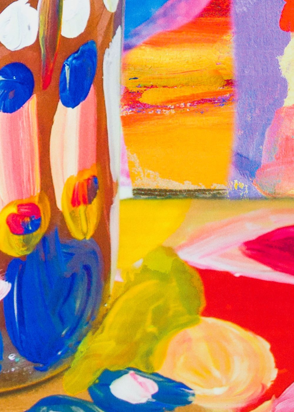 Paul Smith Lady's Abstract 'lollipop' Painted Print Silk Scarf