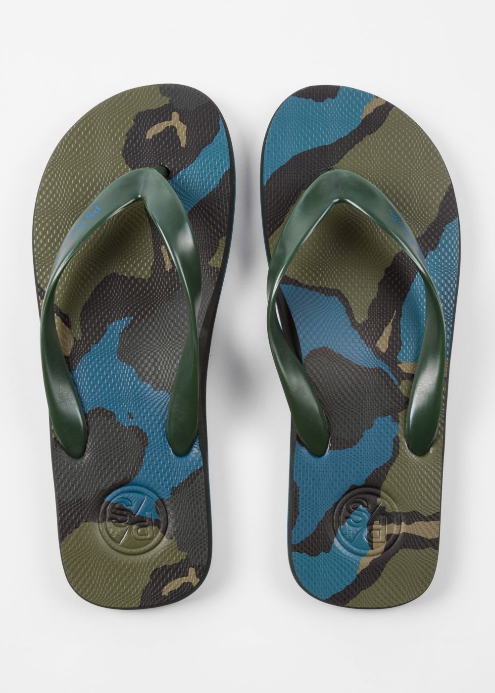 Paul Smith Mens's Khaki Camouflage 'dale' Flip Flops