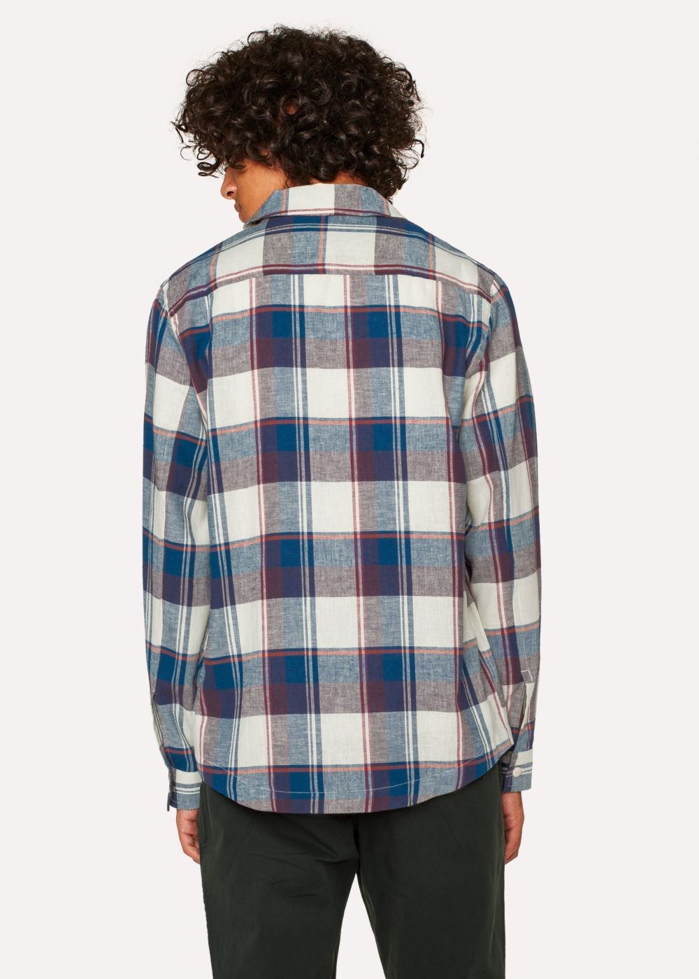 Paul Smith Men's Classic-Fit Blue Check Patch-Pocket shirt