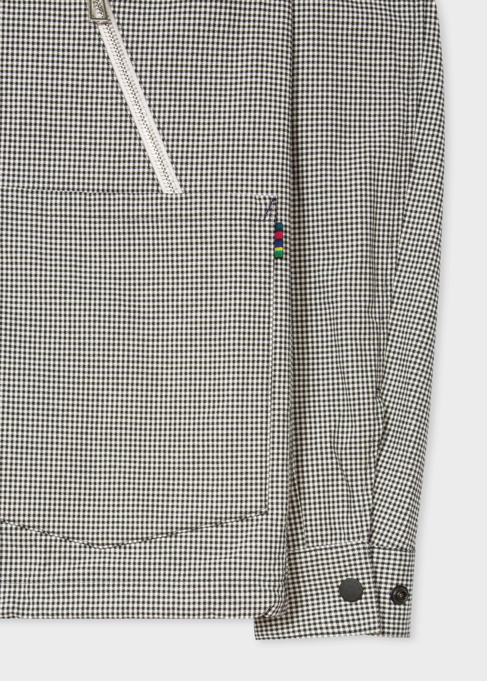 Paul Smith Men's Black And White Gingham Coach Jackets