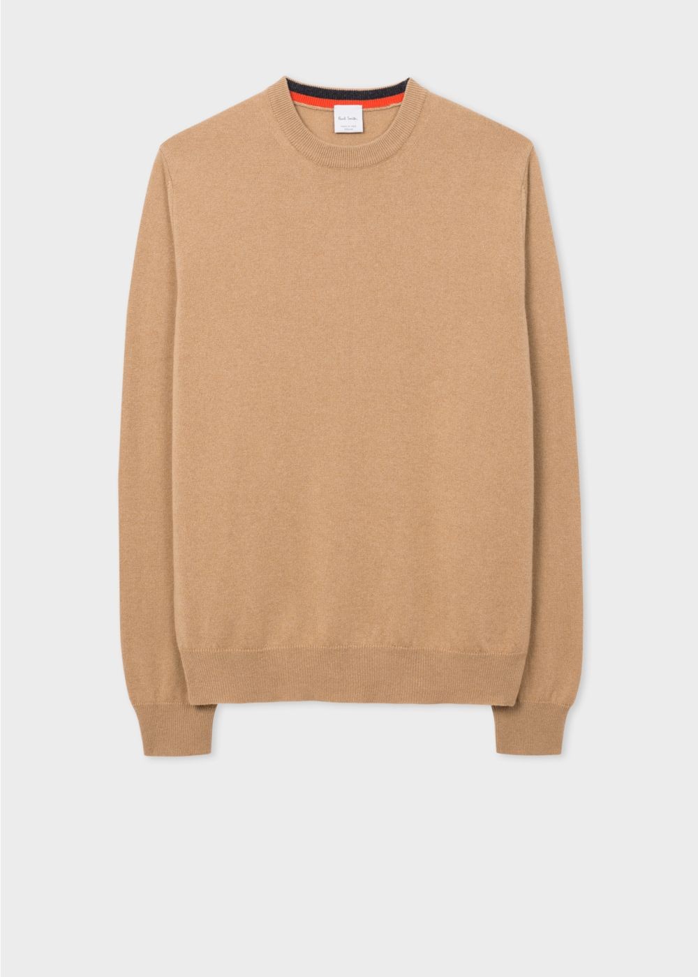 Paul Smith Men's Camel Cashmere Crew Neck Sweater