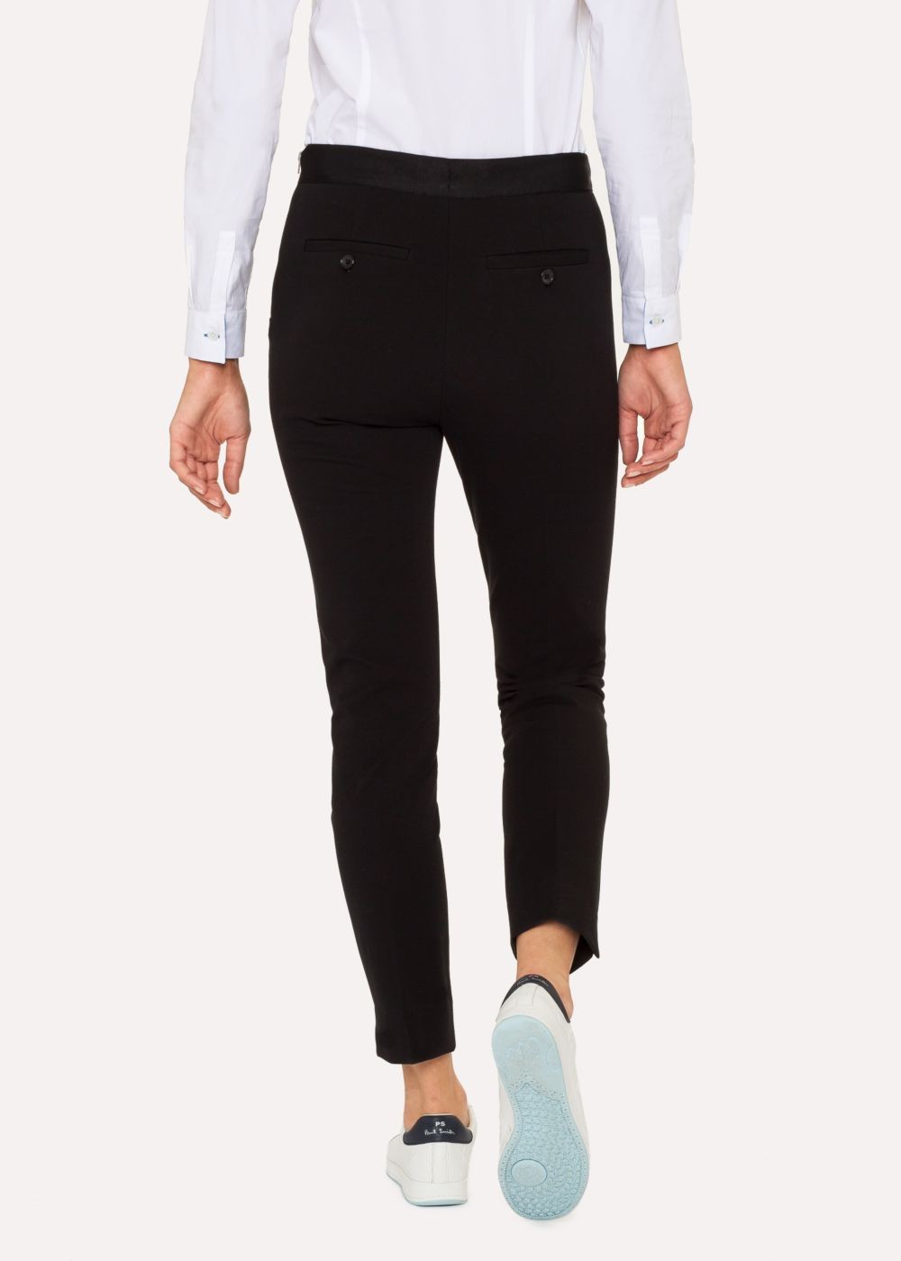 Paul Smith Lady's Black Stretch-Cotton Skinny-Fit Pants