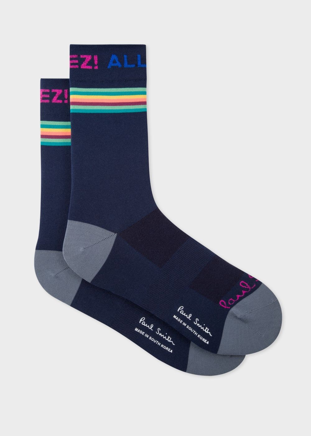 Paul Smith Men'S Navy 'Allez!' Cycling Socks