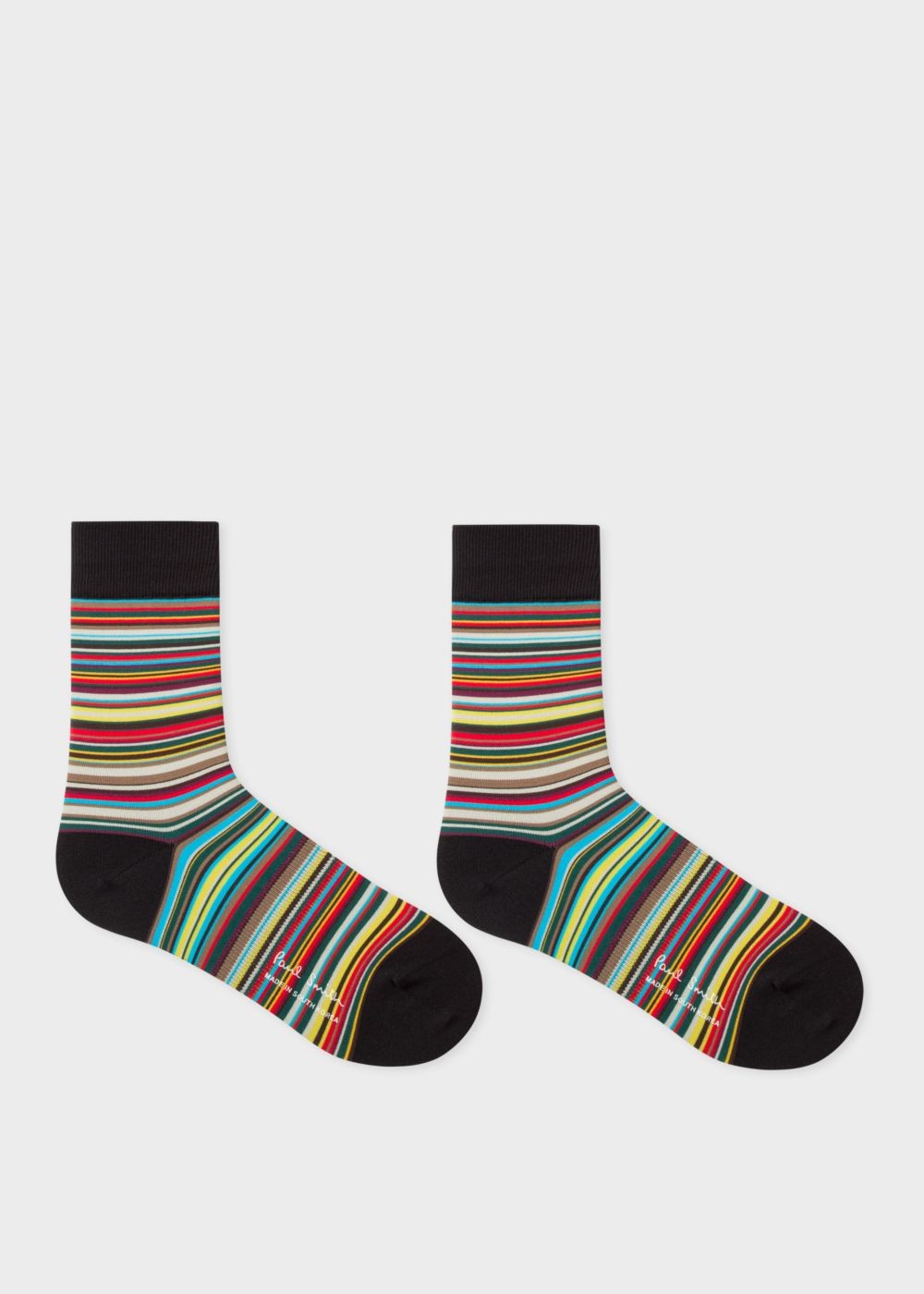 Paul Smith Men'S Multi-Coloured 'signature Stripe' Cycling Socks