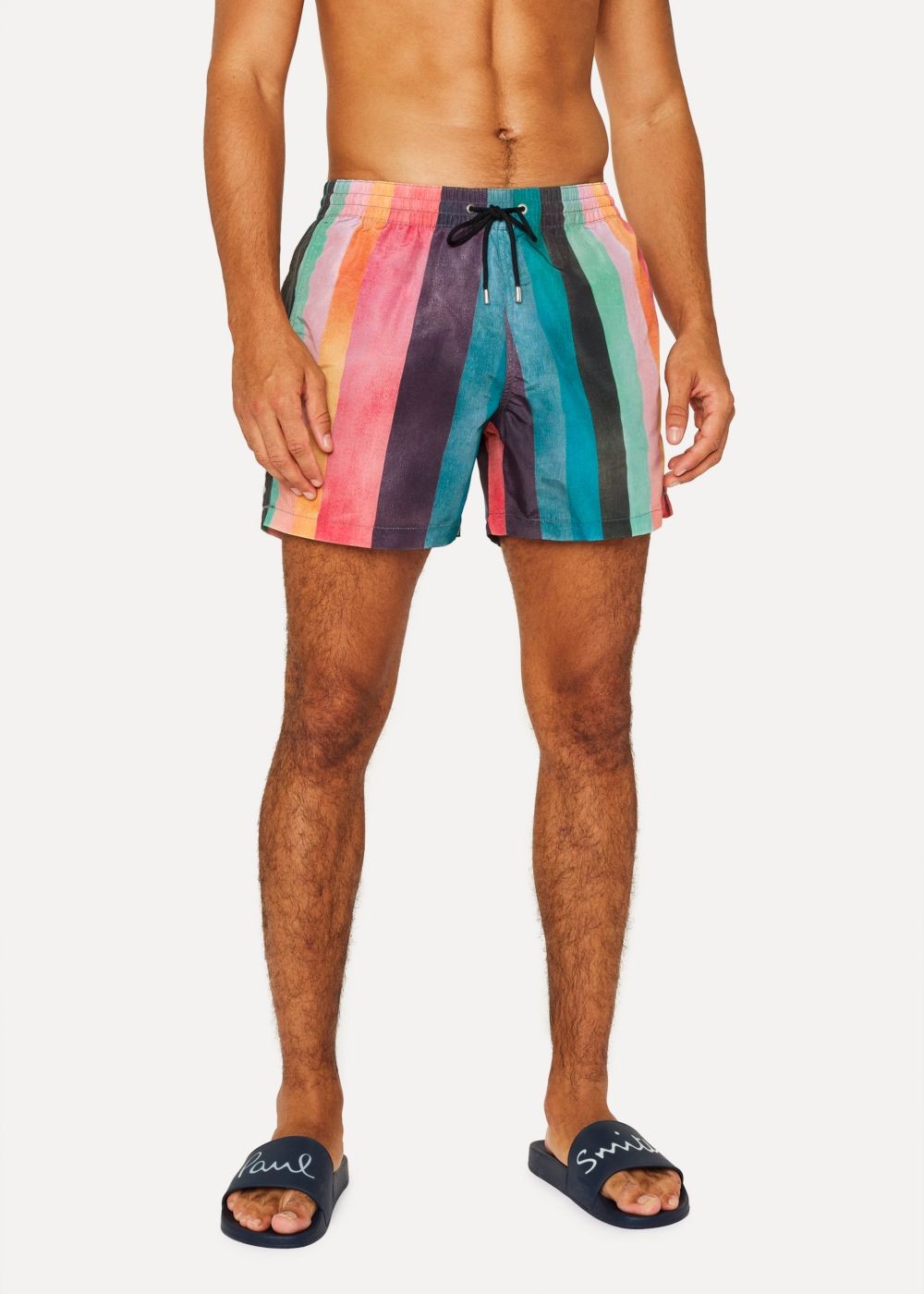 Paul Smith Men's 'artist Stripe' Print Swim Shorts