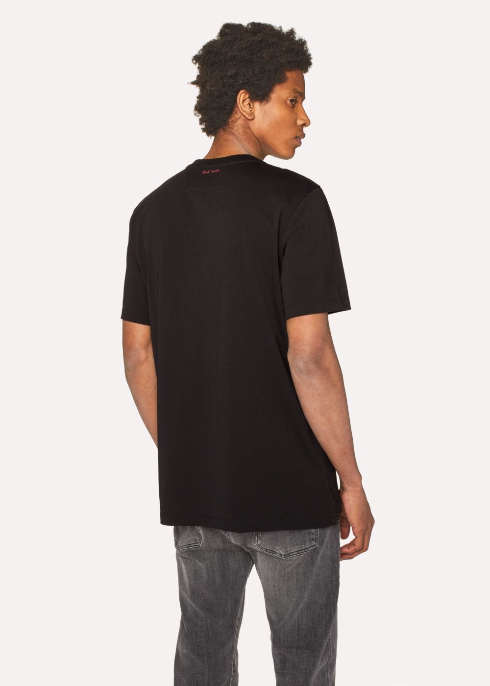 Paul Smith Mens's Black 'rose Collage' Print Cotton T-Shirts