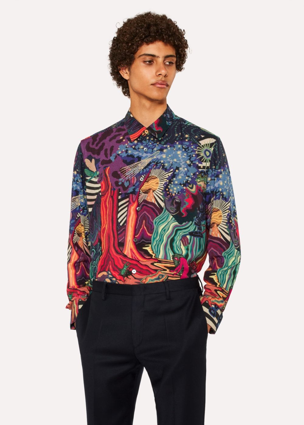 Paul Smith Men's Slim-Fit 'dreamer' Print Wool-Blend Tees