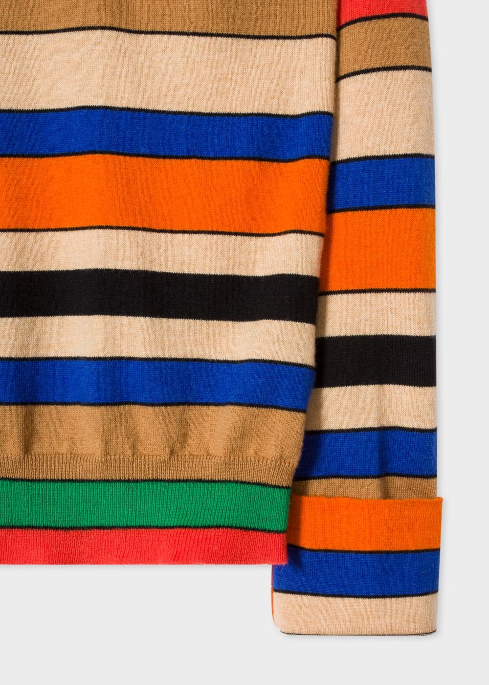 Paul Smith Lady's Multi-Coloured Stripe Scoop Neck Sweater