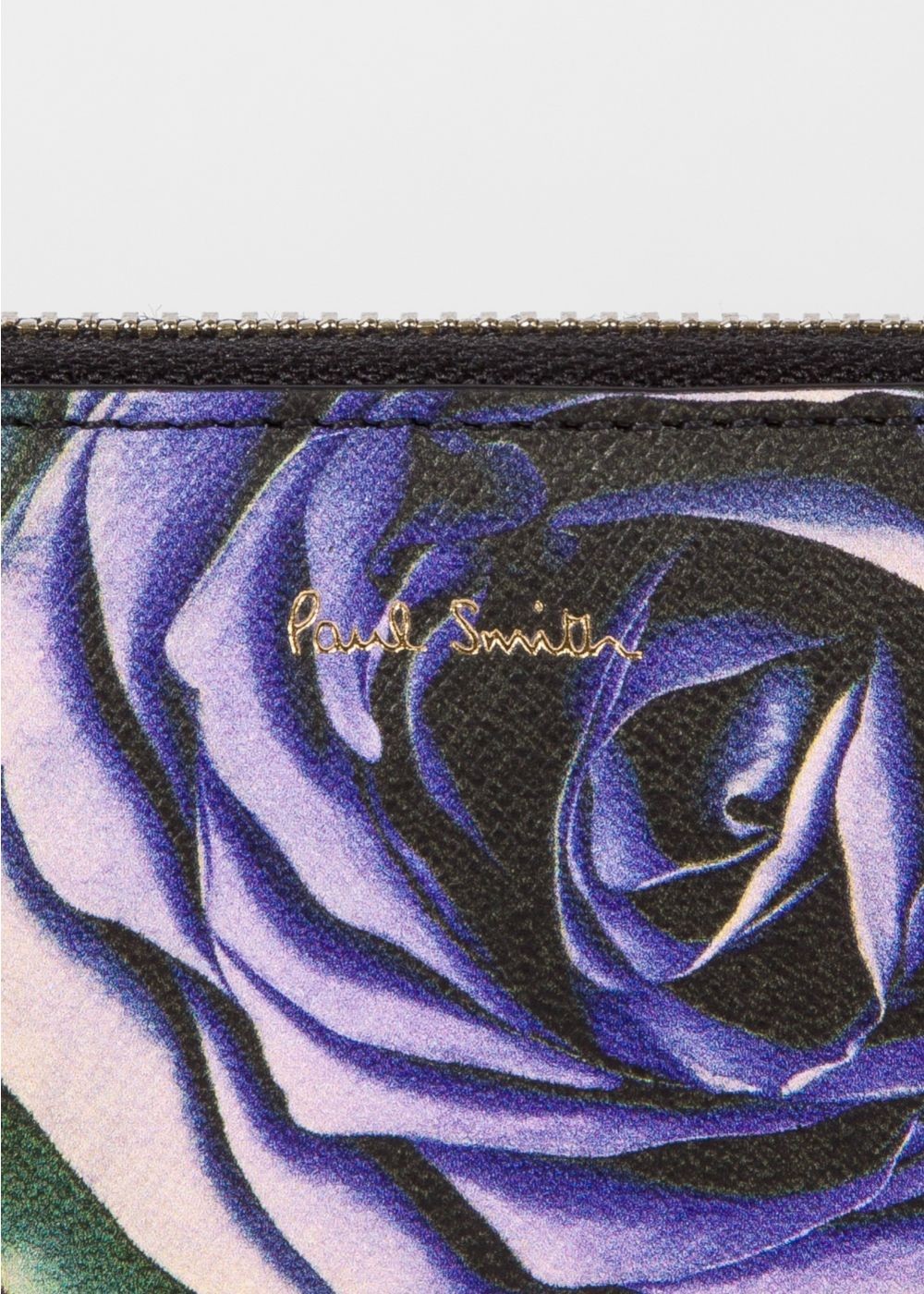 Paul Smith Women's Large 'rose Collage' Print Leather Zip-Around Wallet