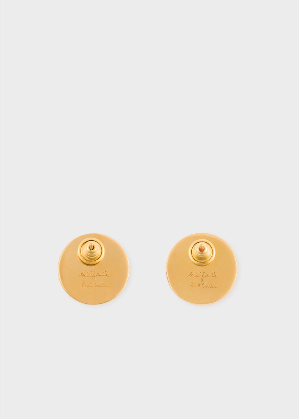 Paul Smith Rachel Entwistle + Paul Smith - Gold Stud Earrings With Red Coral Stone Accessories Women