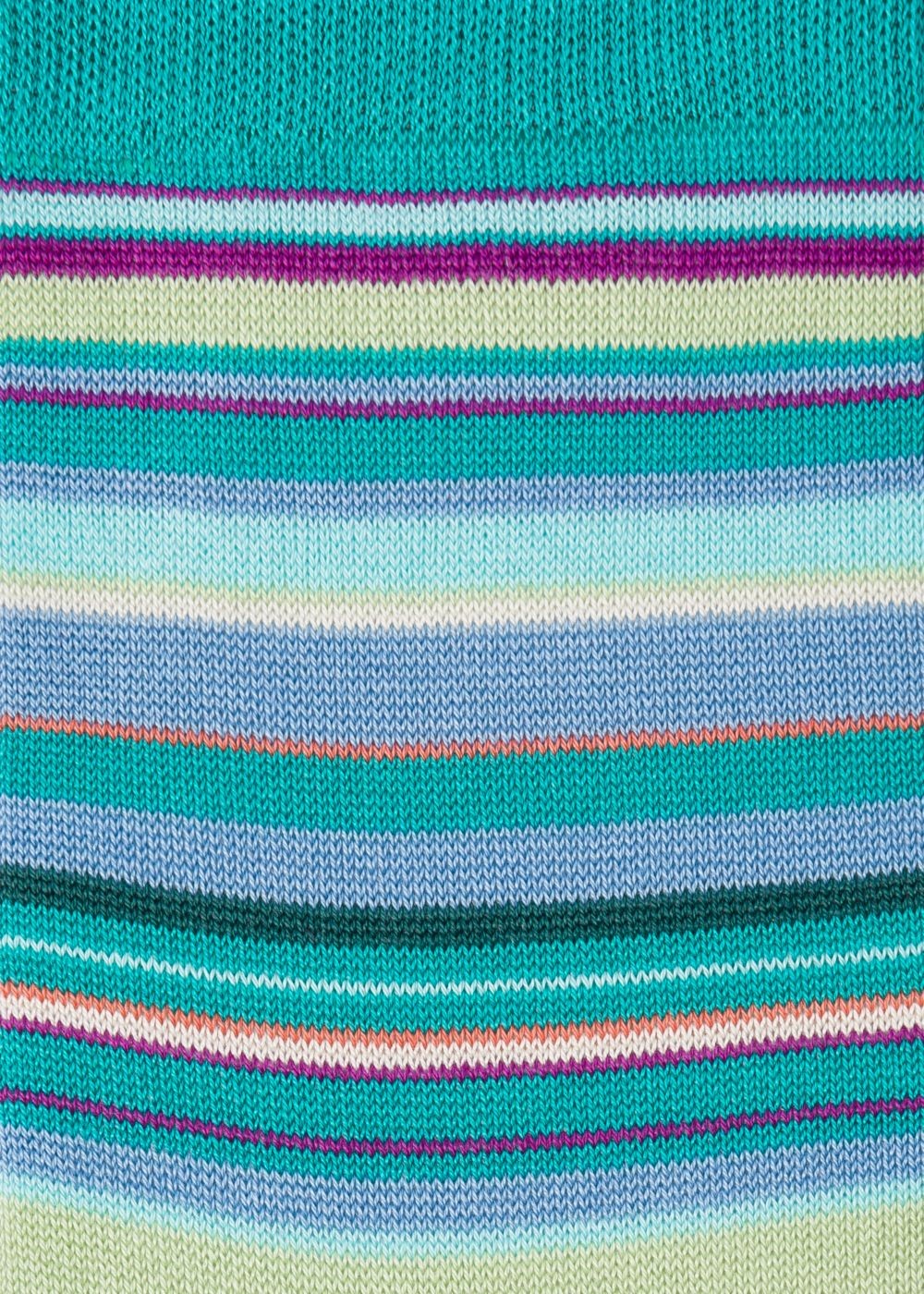 Paul Smith Women's Green Multi-Coloured Stripe Socks