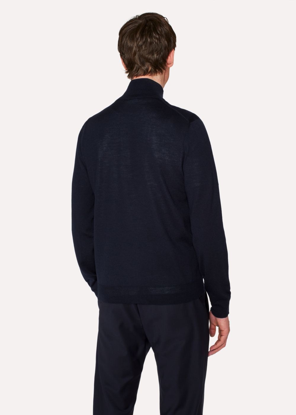 Paul Smith Mens's Navy Merino-Wool 'artist Stripe' Zip-Through Cardigan Clothing