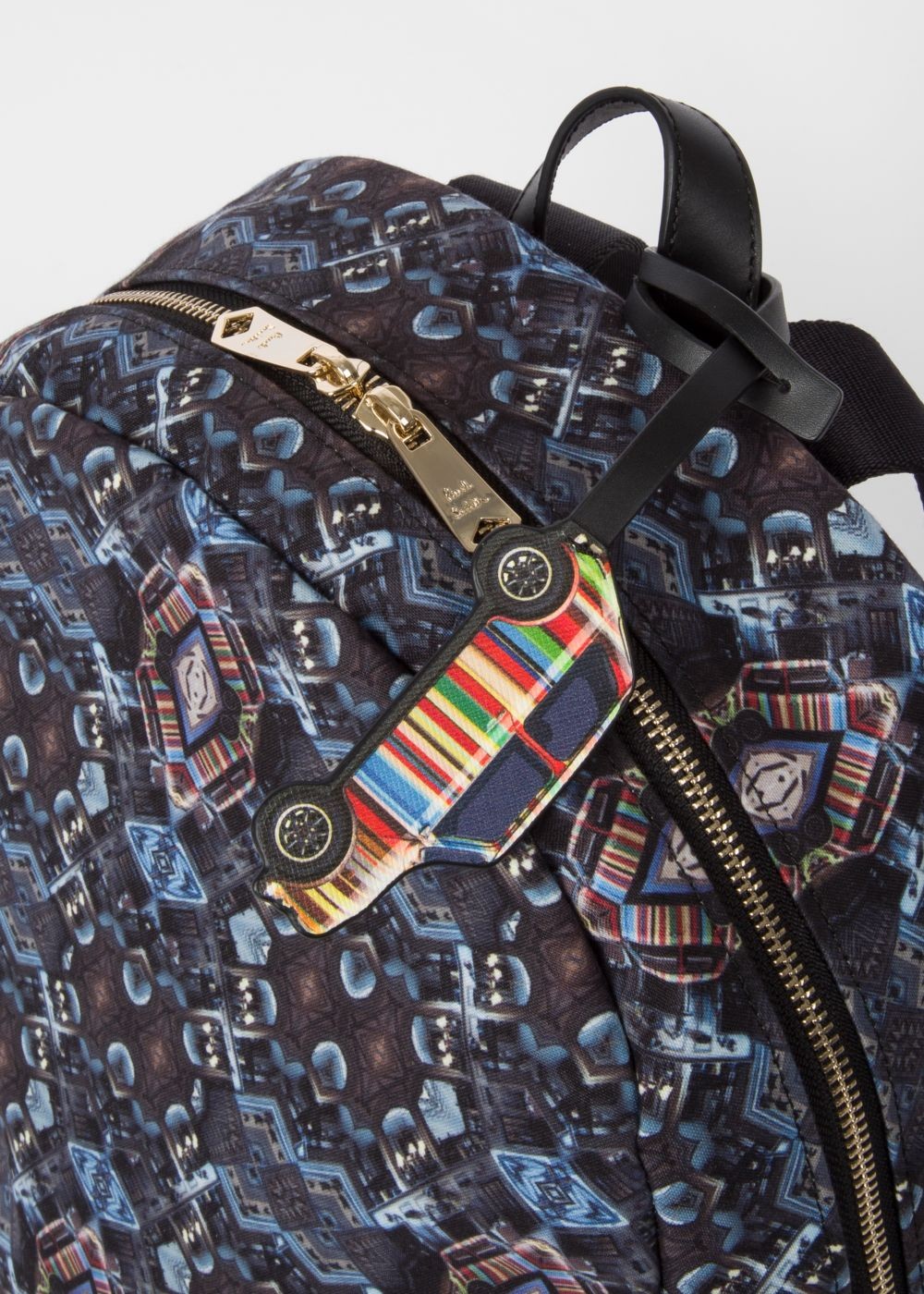 Paul Smith Men's 'mini Kaleidoscope' Print Canvas Backpack