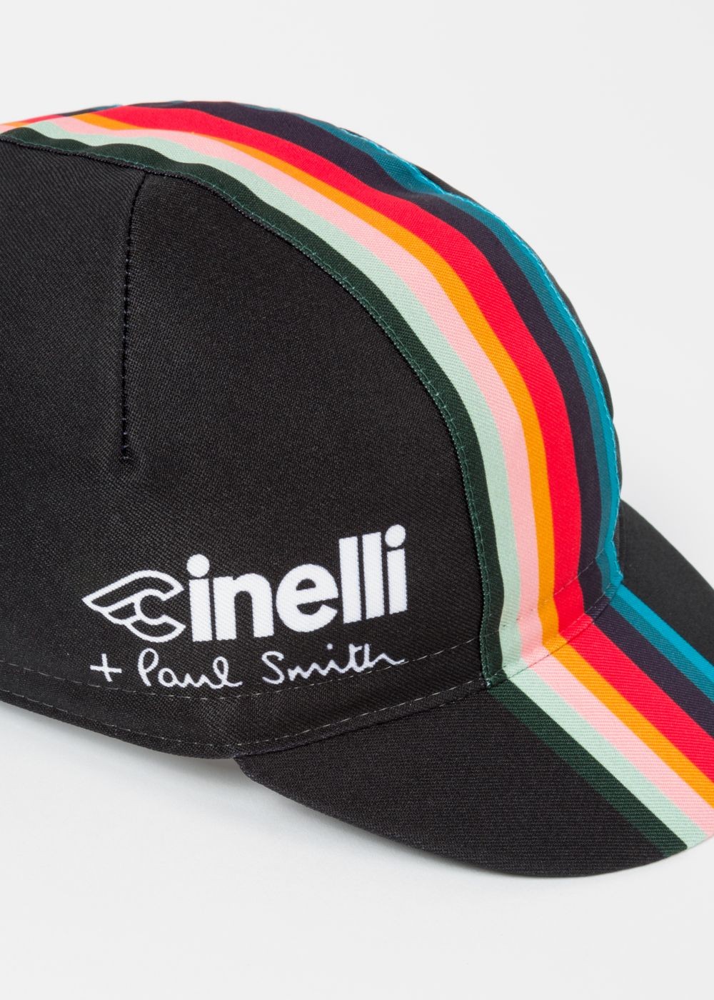 Paul Smith + Cinelli Black 'artist Stripe' Band Cycling Cap Men