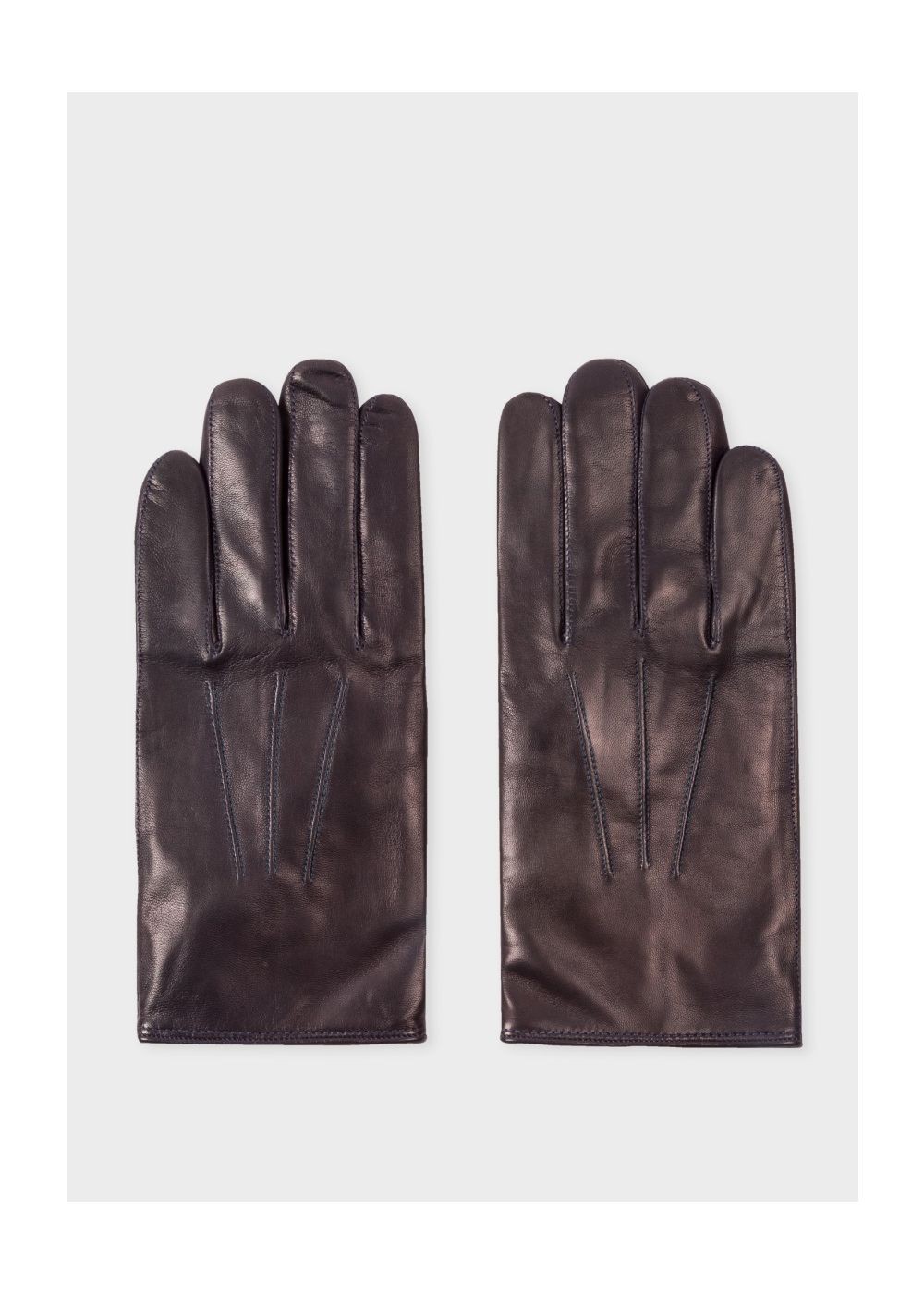 Paul Smith Men's Navy Leather Gloves