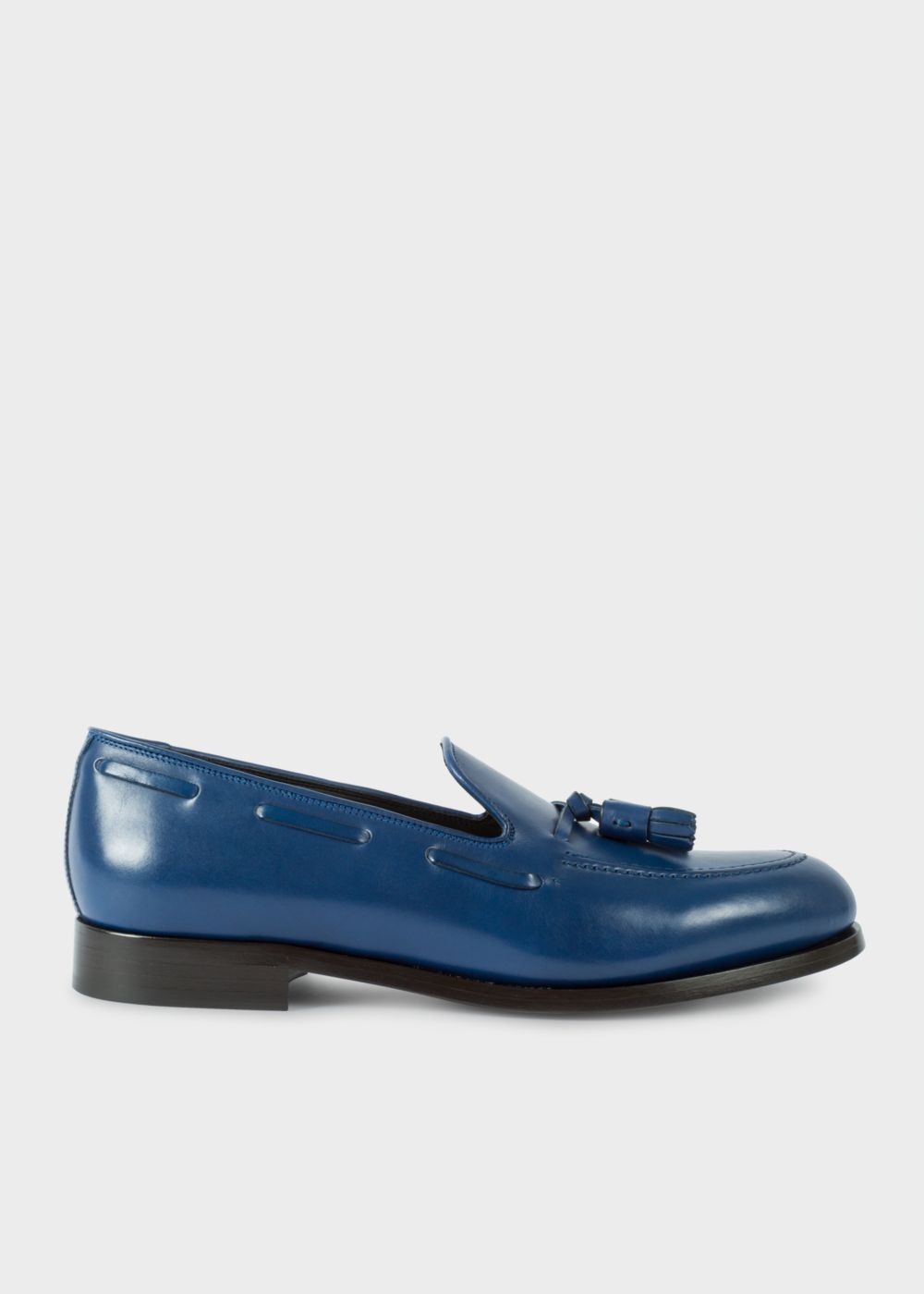 Paul Smith Men's Blue Leather 'simmons' Tasseled Loafers Trainers