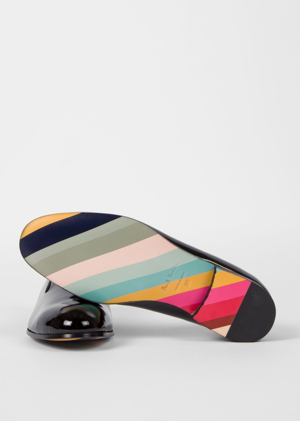 Paul Smith Womens's Black Patent Leather 'rudyard' Loafers Sneaker
