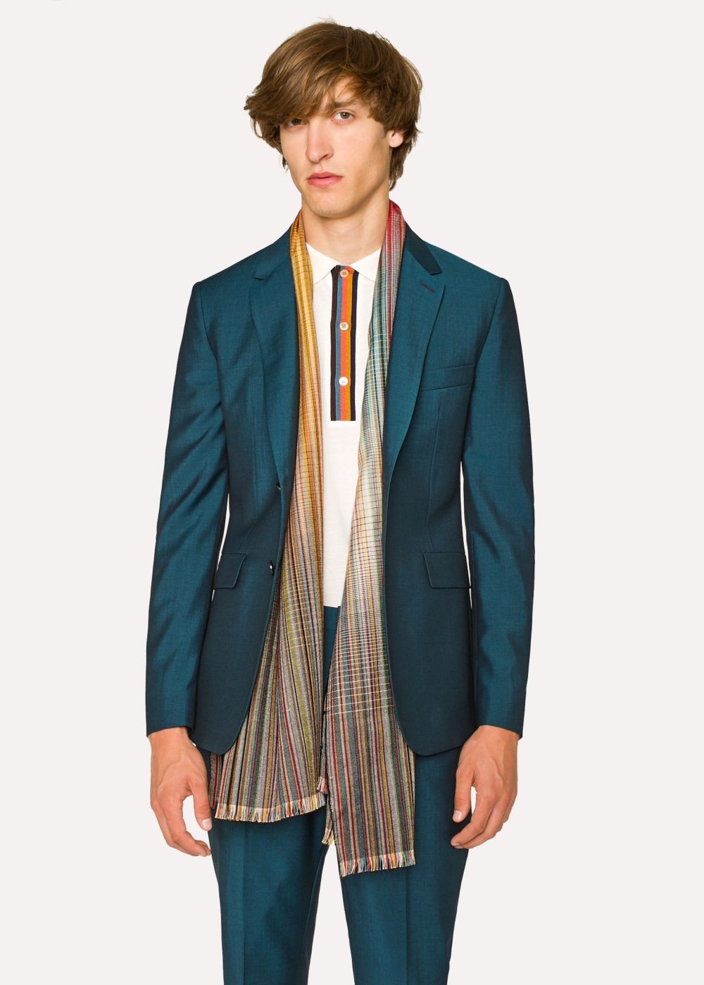 Paul Smith Men's Signature Stripe Gradient Wool-Blend Scarf