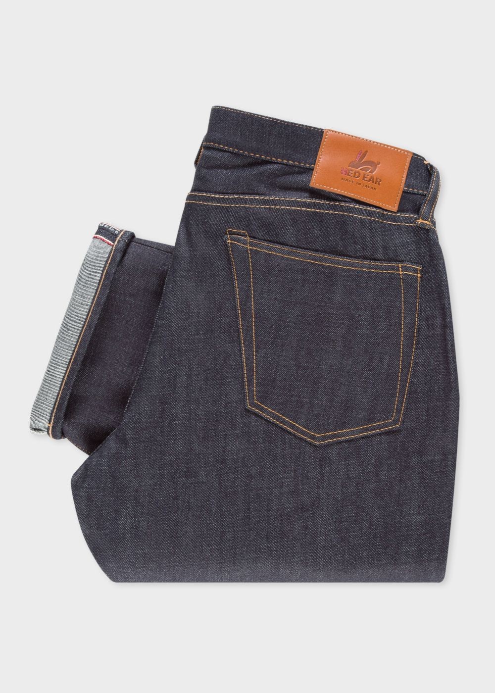 Paul Smith Men's Standard-Fit Rigid Indigo Denim Red Ear Jeans