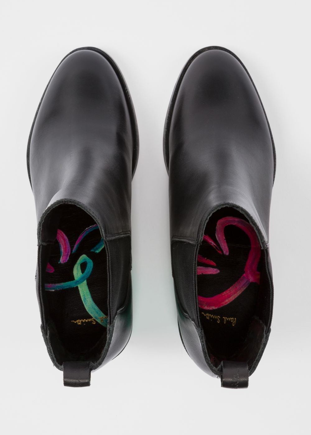 Paul Smith Women's Black Leather 'shelby' Boots With Green Transparent Heels
