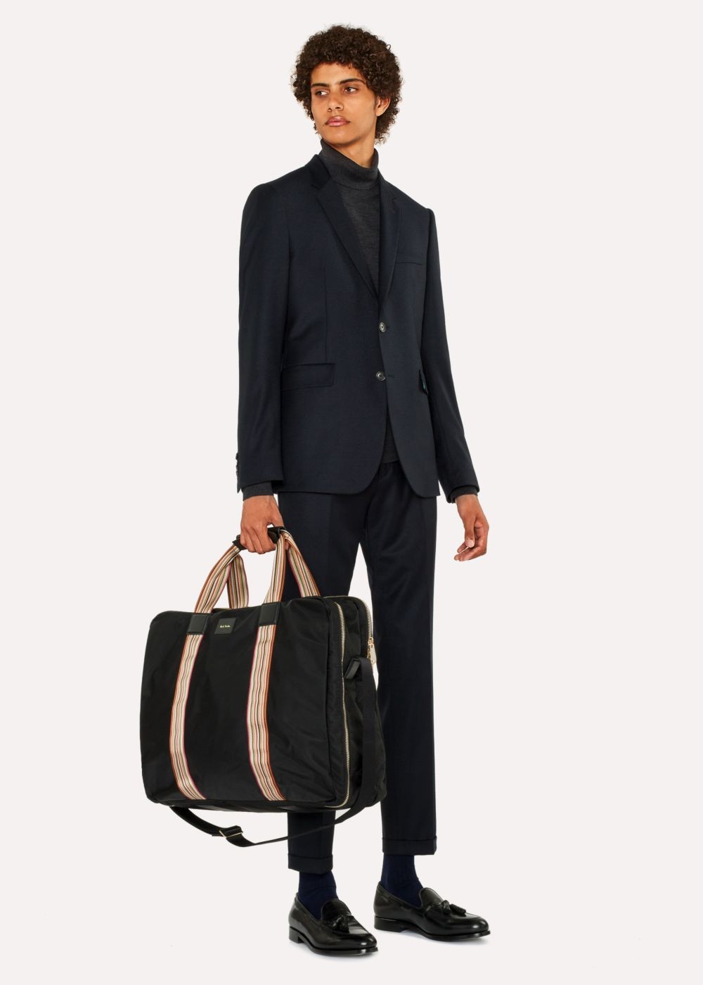 Paul Smith Mens's Black Signature Stripe Suit Carrier