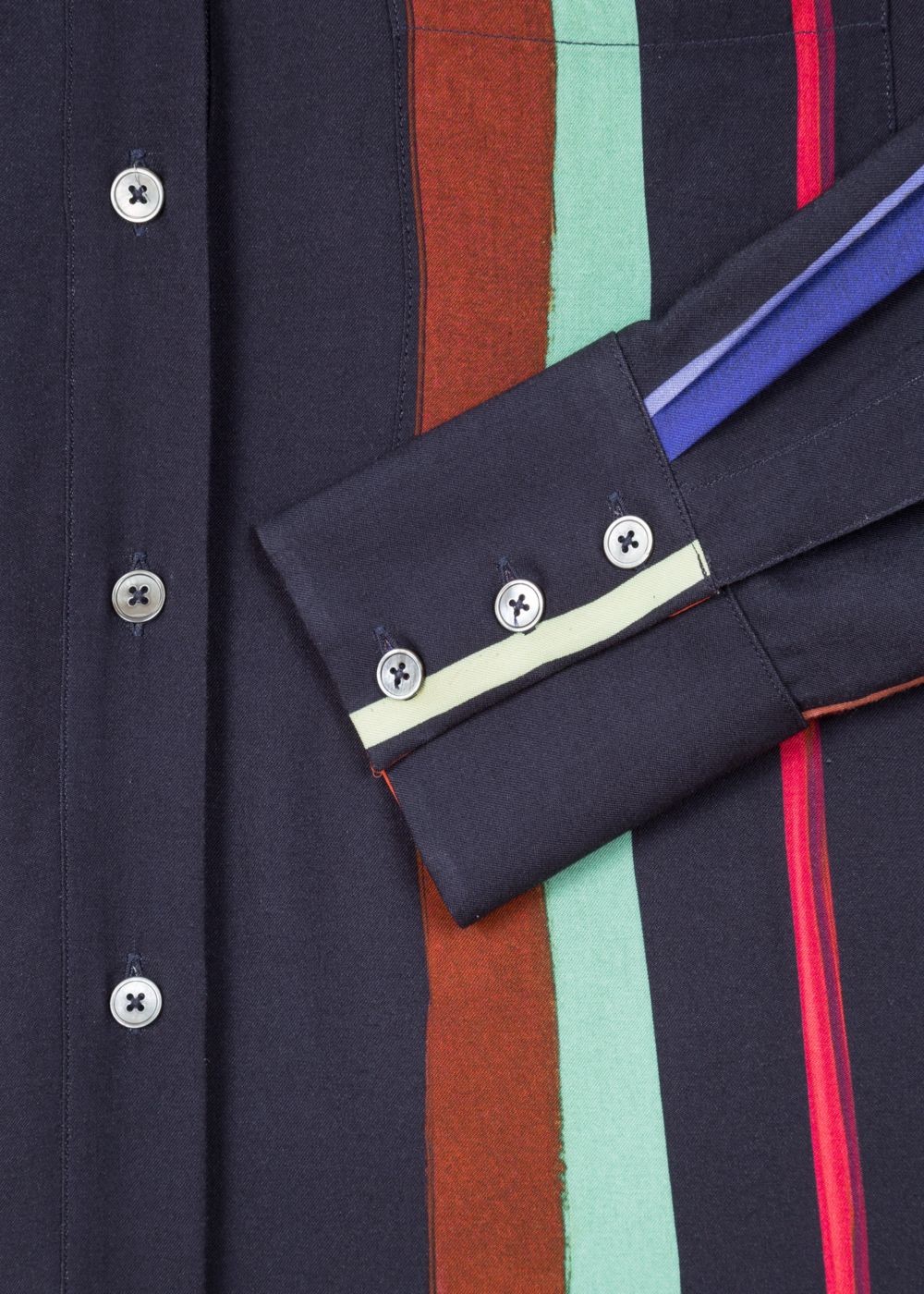Paul Smith Lady's Navy 'expressive Stripe' Print T-Shirts Dress